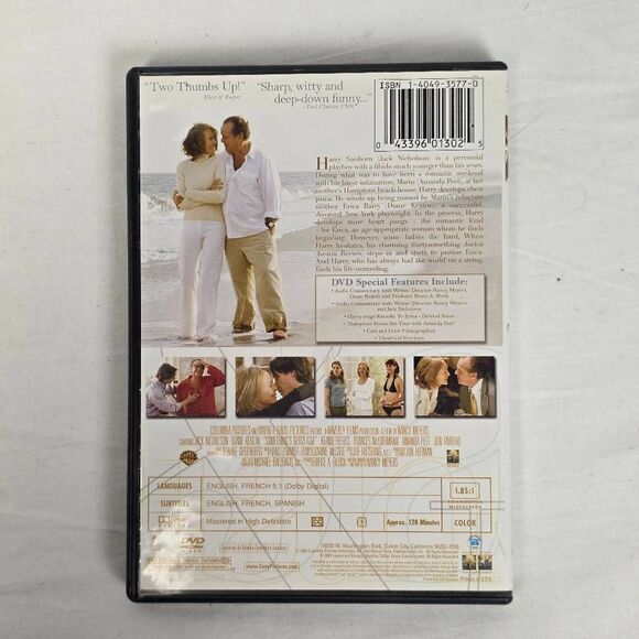 Something’s Gotta Give DVD Jack Nicholson Diane Keaton Comedy - Picture 3 of 3